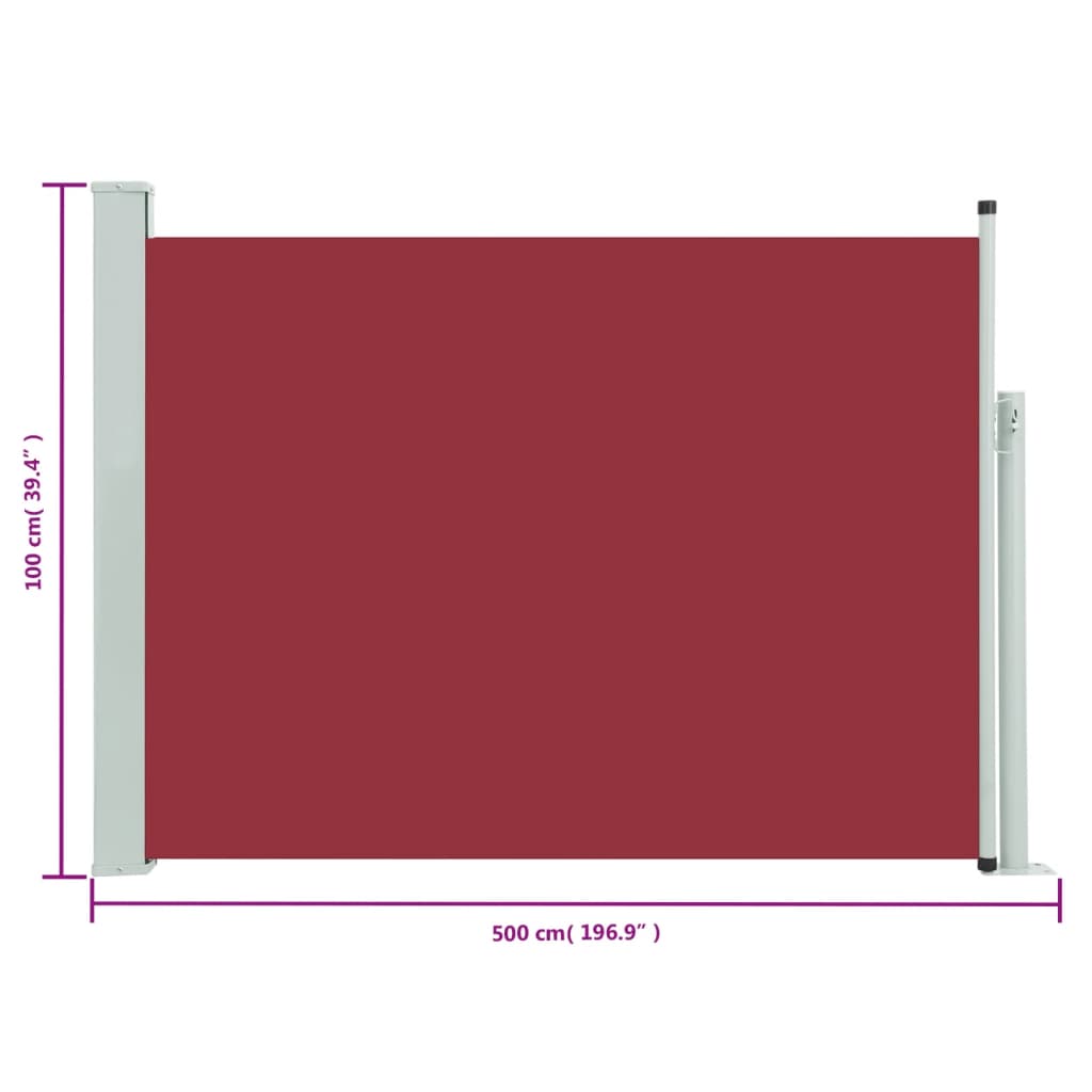 Tuinscherm uittrekbaar 100x500 cm