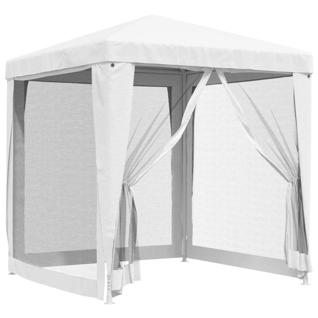 Partytent met 10 mesh zijwanden 3x12 m HDPE antracietkleurig