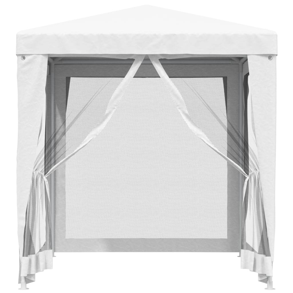 Partytent met 10 mesh zijwanden 3x12 m HDPE antracietkleurig