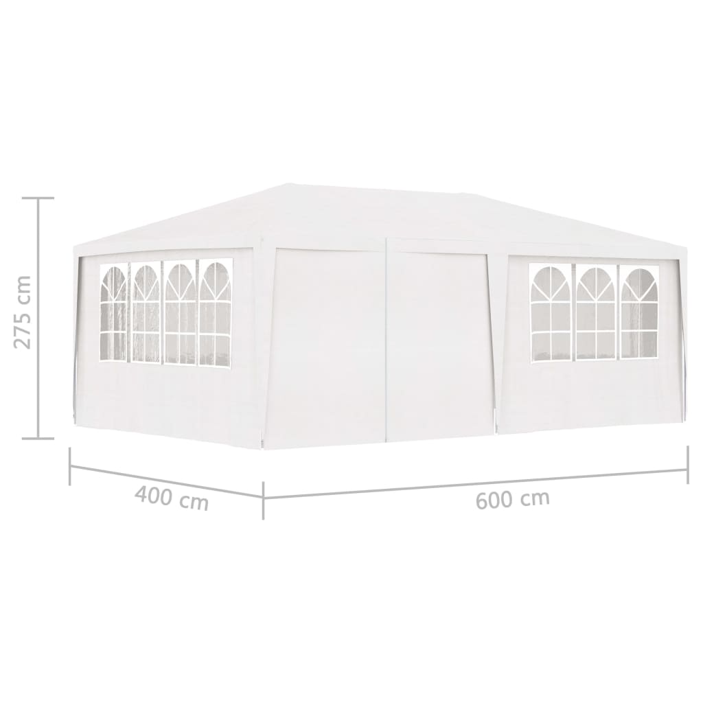 Partytent met zijwanden professioneel 90 g/m² 4x6 m