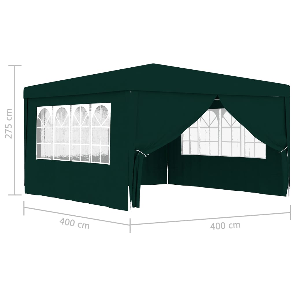 Partytent met zijwanden professioneel 90 g/m² 4x6 m