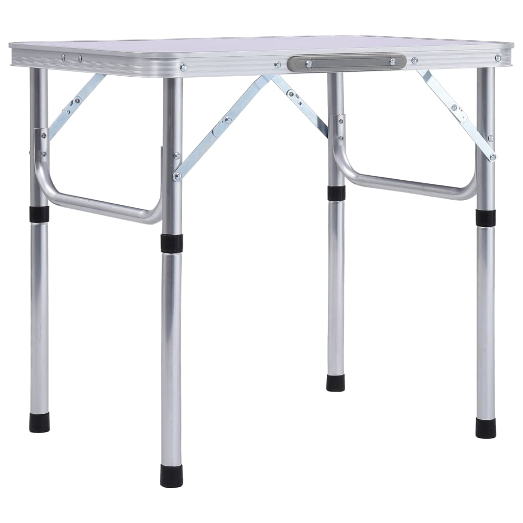 Campingtafel inklapbaar 60x45 cm aluminium wit