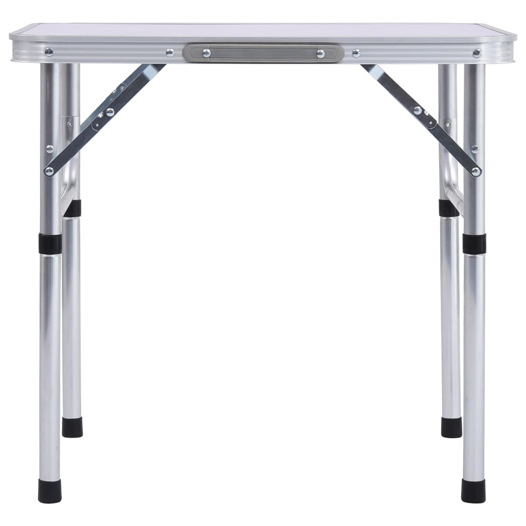 Campingtafel inklapbaar 60x45 cm aluminium wit