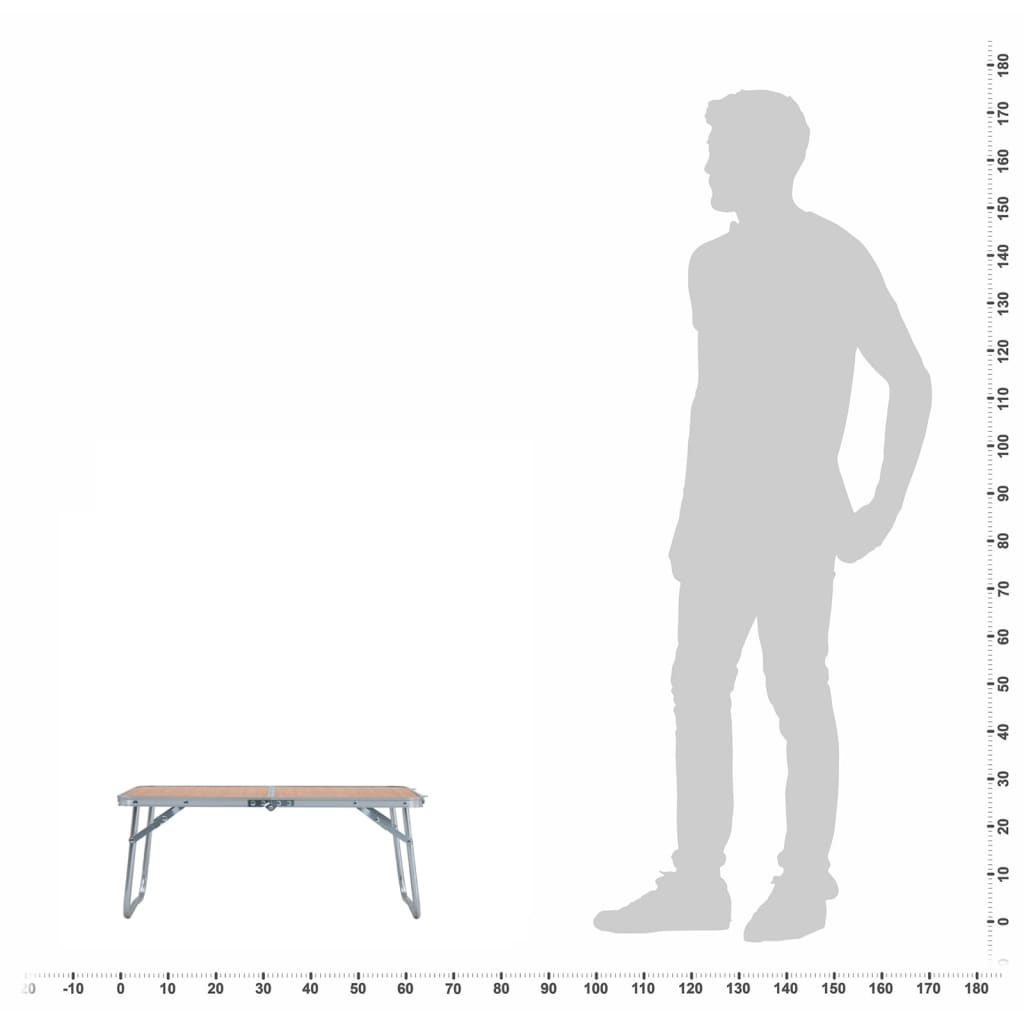 Campingtafel inklapbaar 60x40 cm aluminium