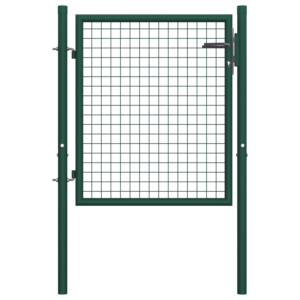 Poort 100x125 cm staal groen