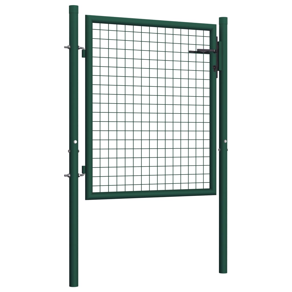 Poort 100x125 cm staal groen