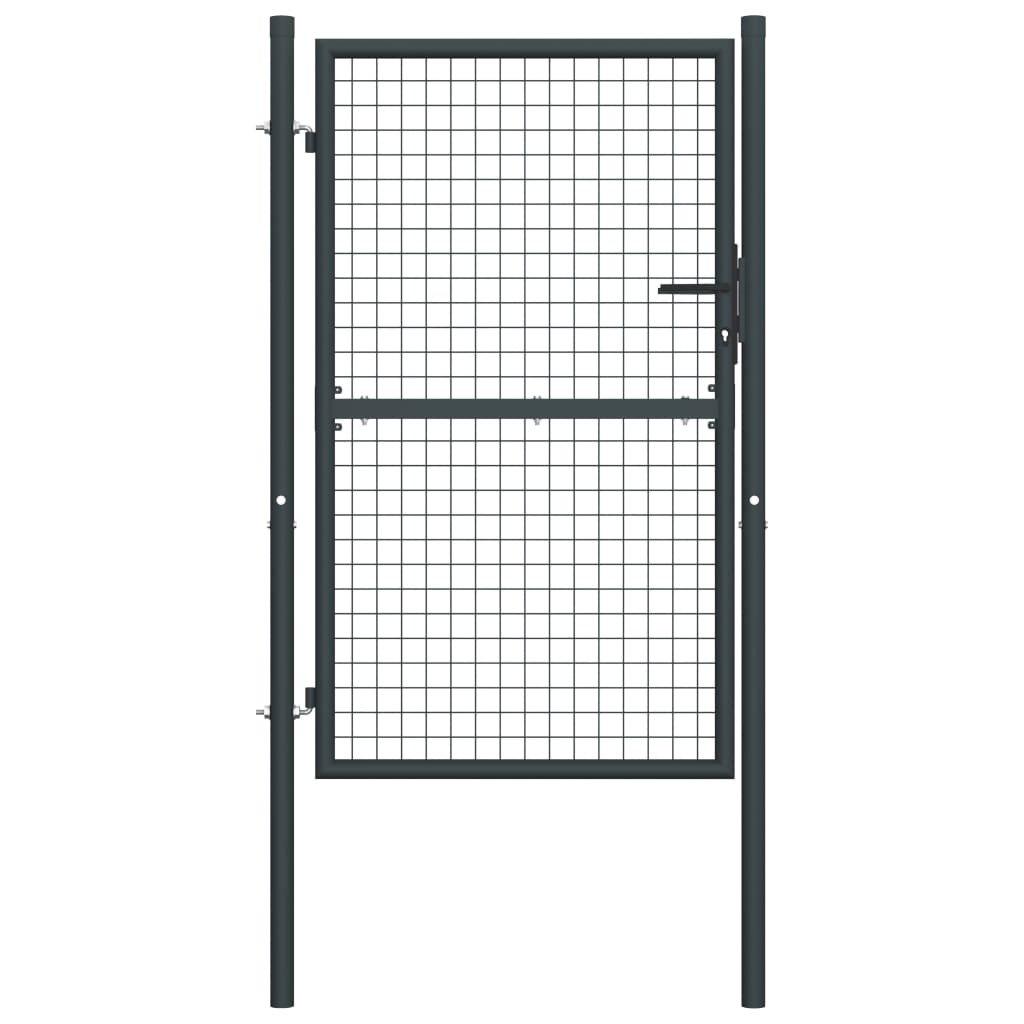 Gaaspoort 100x250 cm gegalvaniseerd staal grijs