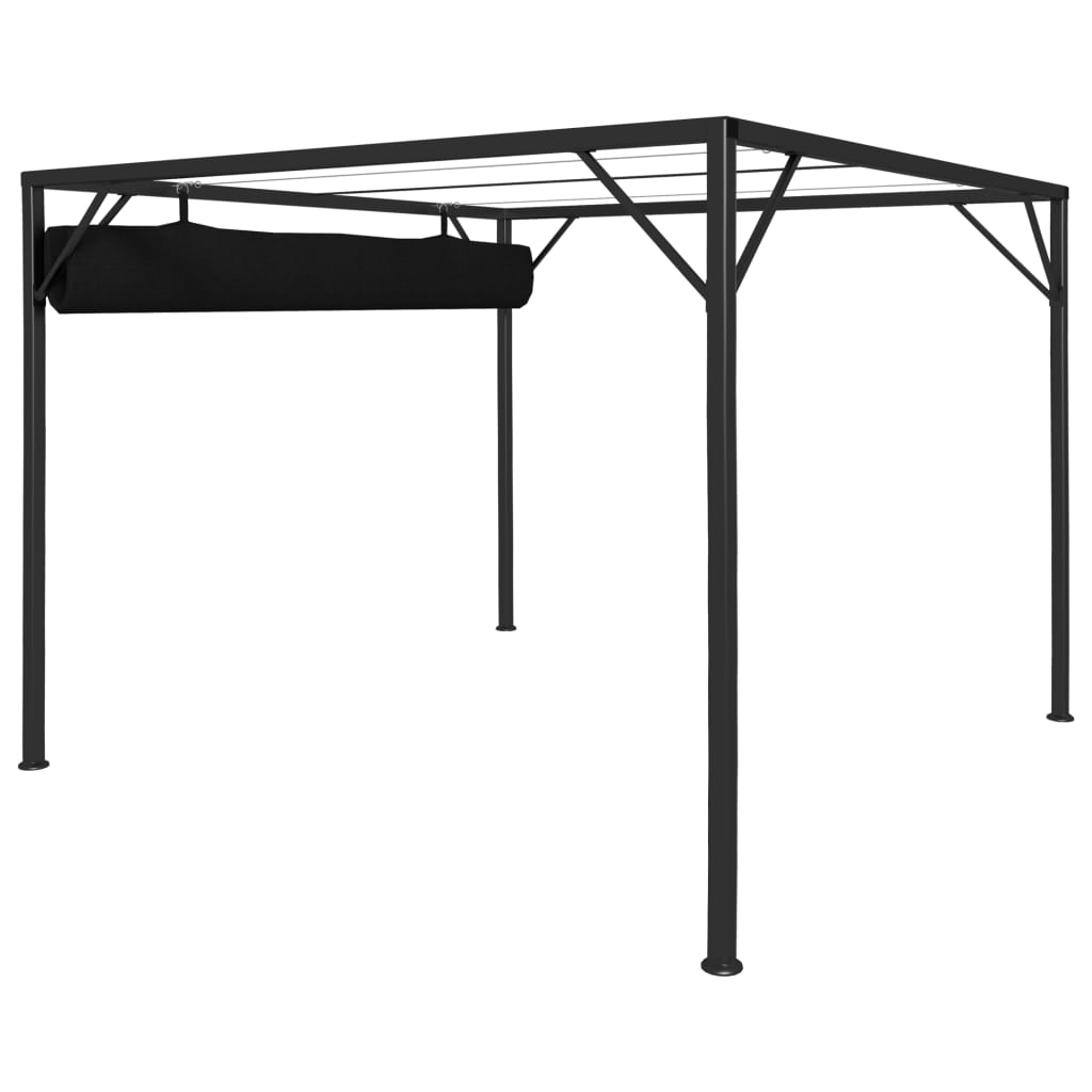 Tuinprieel met uittrekbaar dak 180 g/m² 3x3 m