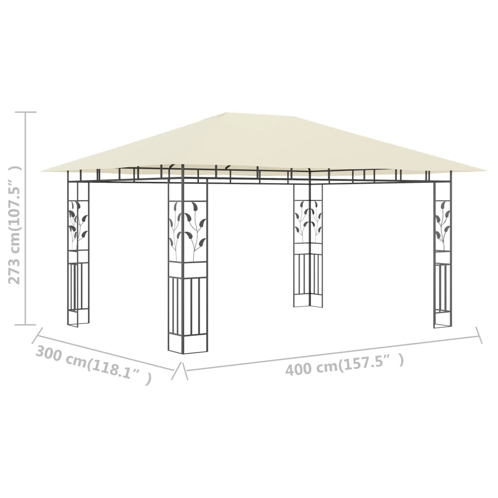 Prieel met klamboe 6x3x2,73 m