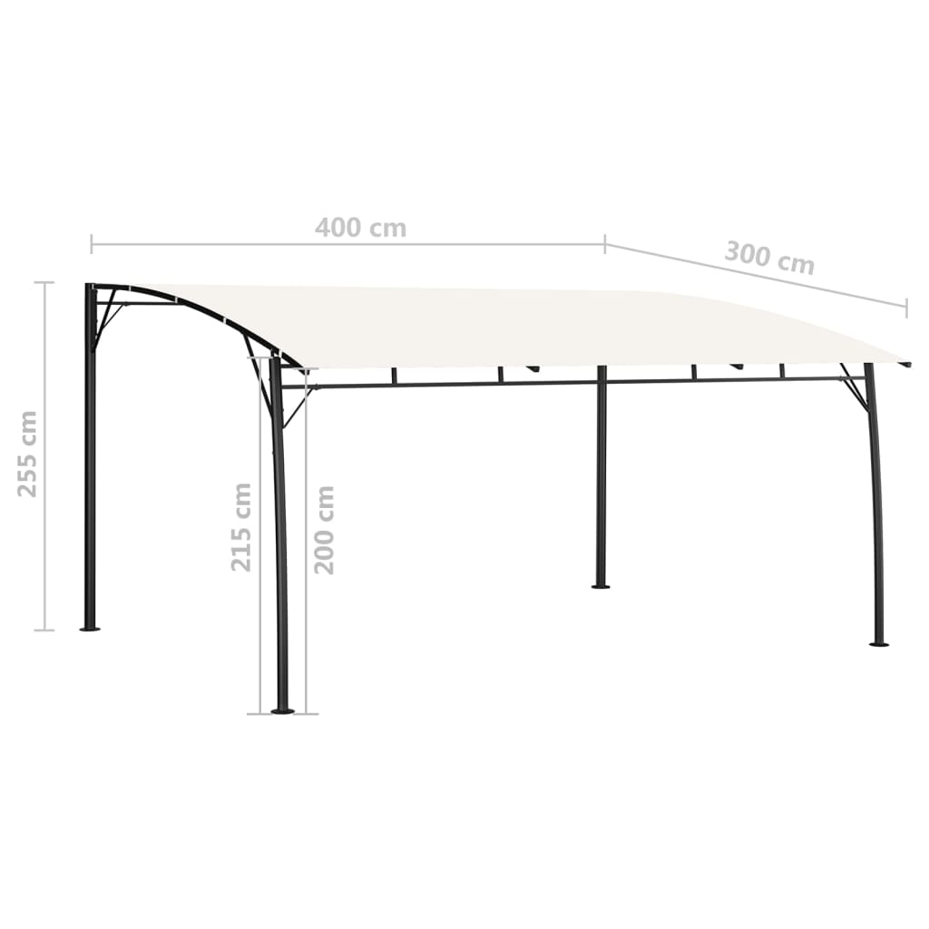 Zonneluifel 4x3x2,55 m antracietkleurig