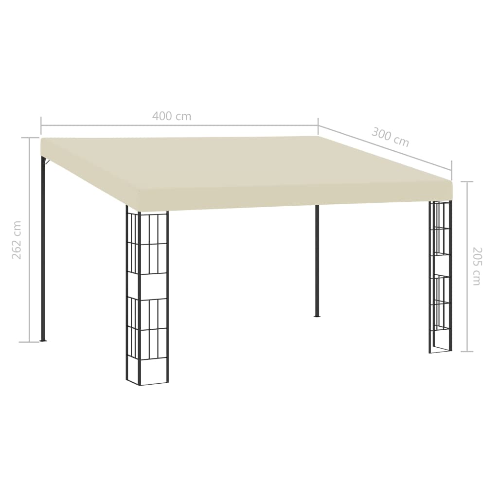 Wandprieel 3x6 m stof antracietkleurig