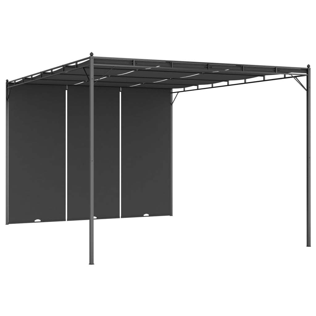 Tuinprieel met zijgordijn 4x3x2,25 m