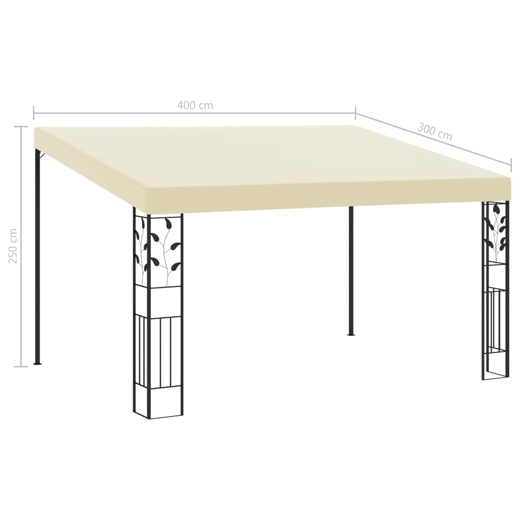 Wandprieel 4x3x2,5 m antraciet