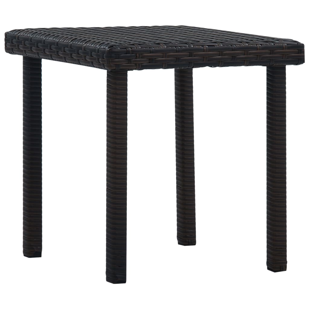 Tuintheetafel 40x40x40 cm poly rattan