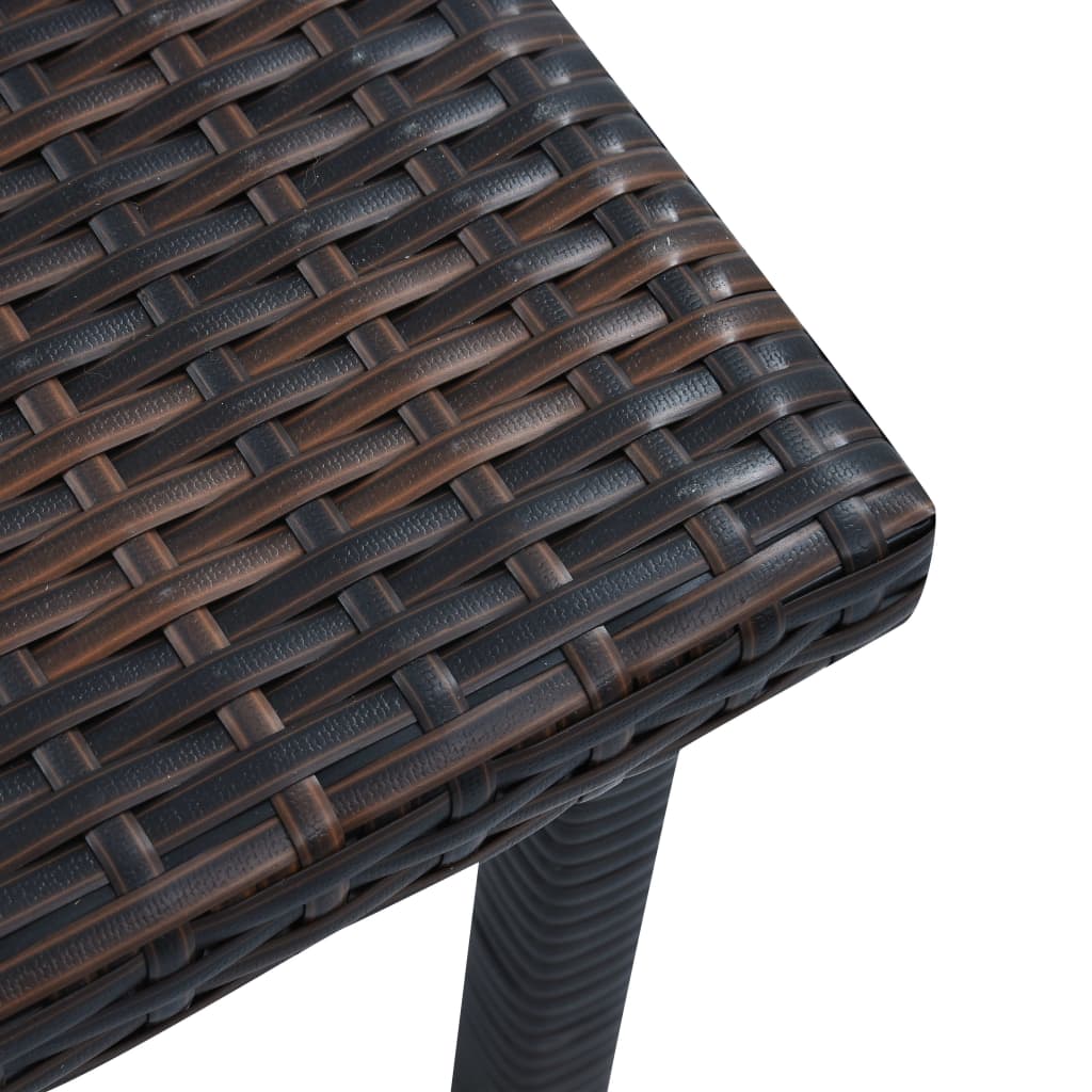 Tuintheetafel 40x40x40 cm poly rattan