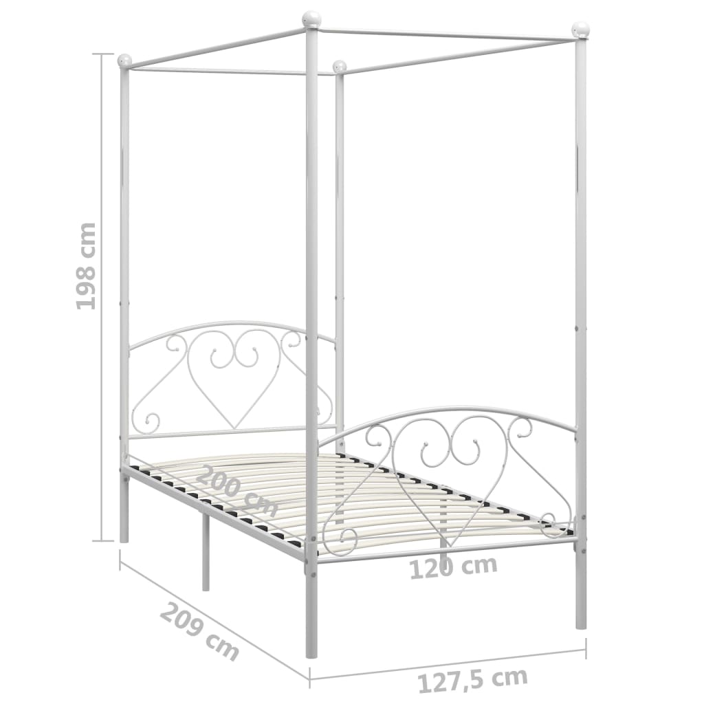 Hemelbedframe metaal 120x200 cm