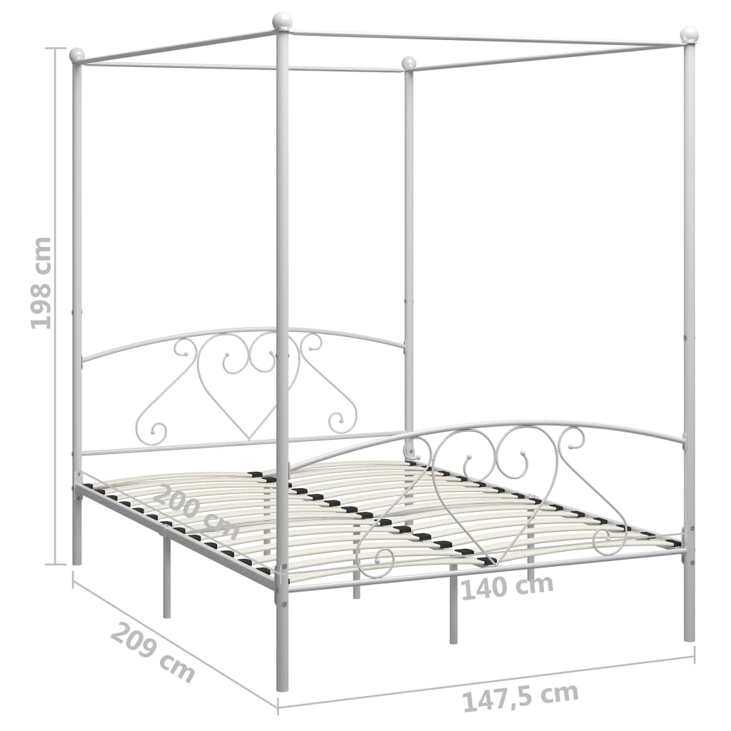 Hemelbedframe metaal 120x200 cm