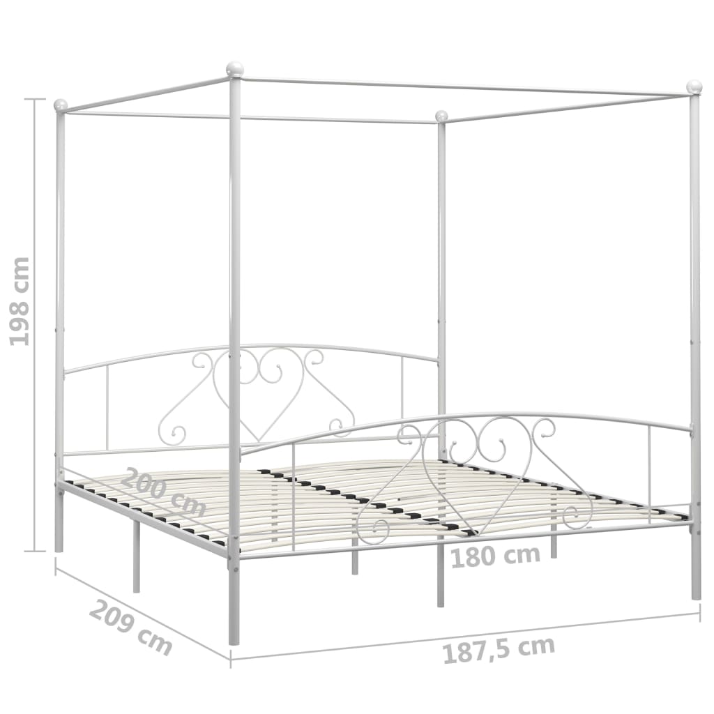 Hemelbedframe metaal 120x200 cm