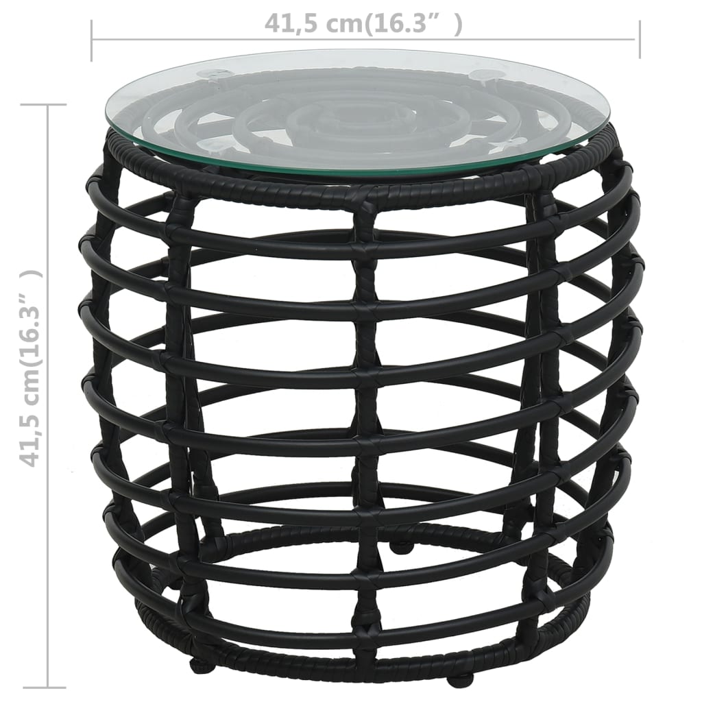 3-delige Bistroset poly rattan