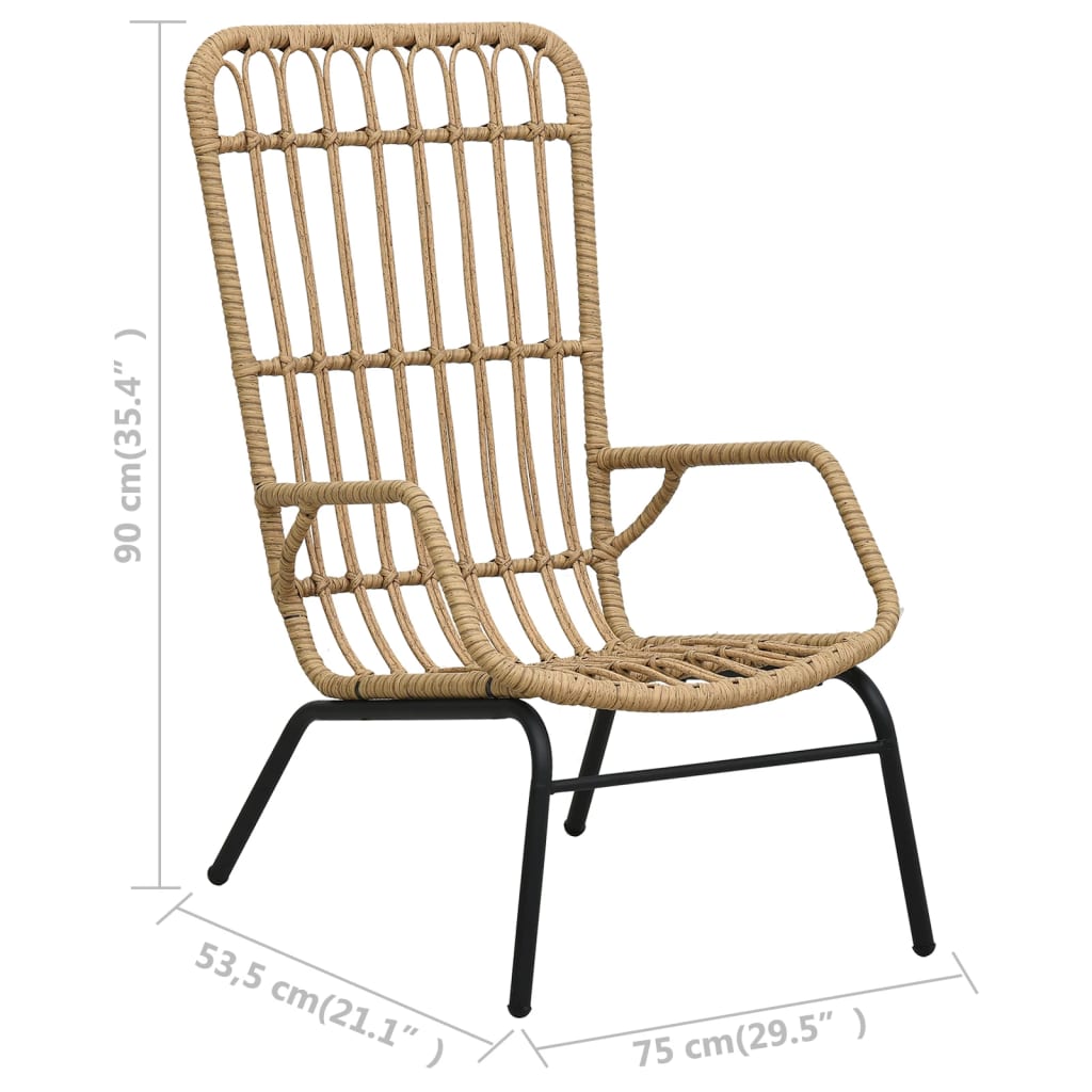 Tuinstoel poly rattan