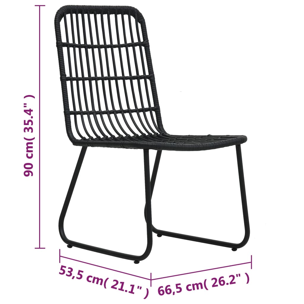 Tuinstoelen 2 st poly rattan