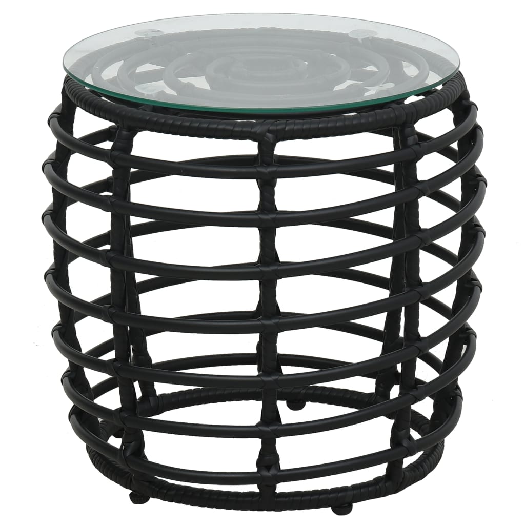 3-delige Bistroset poly rattan eikenkleurig