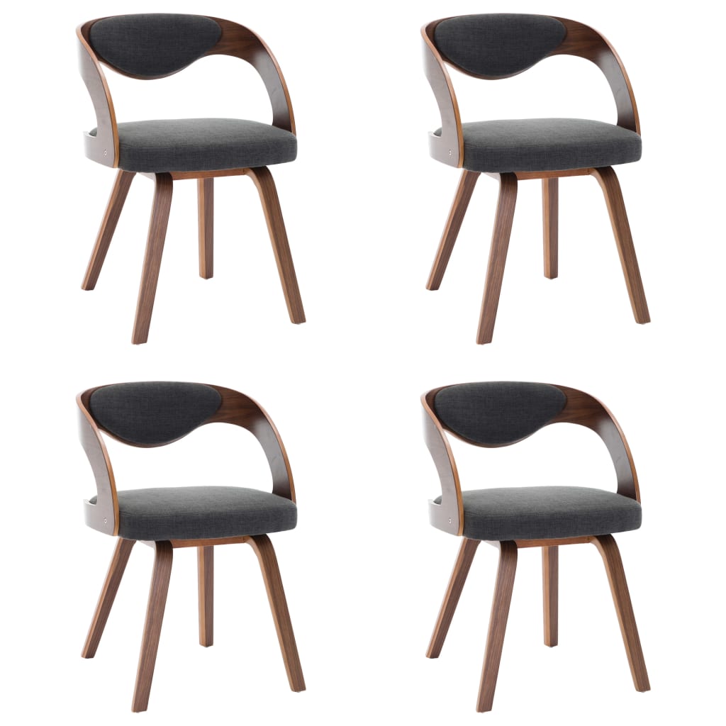 Eetkamerstoelen 2 st gebogen hout kunstleer crèmekleurig