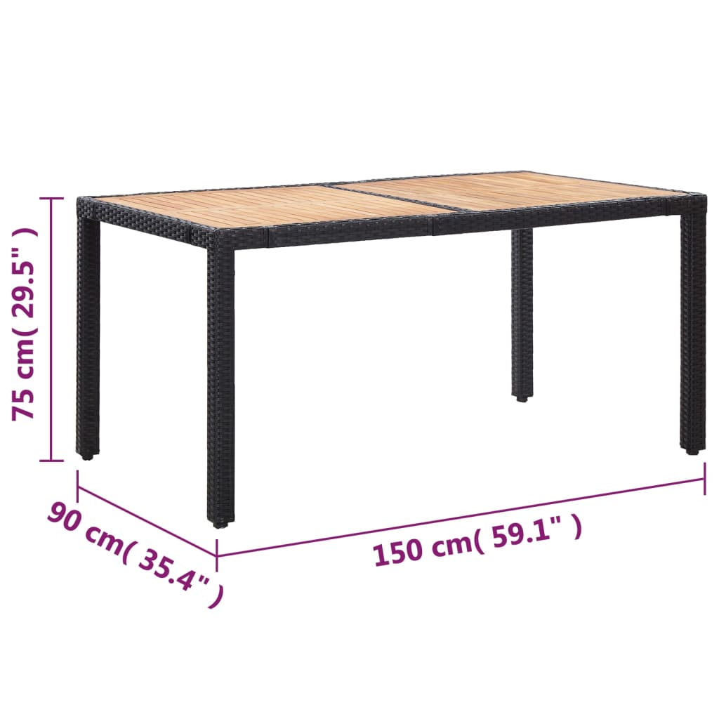 3-delige Tuinset met kussens poly rattan