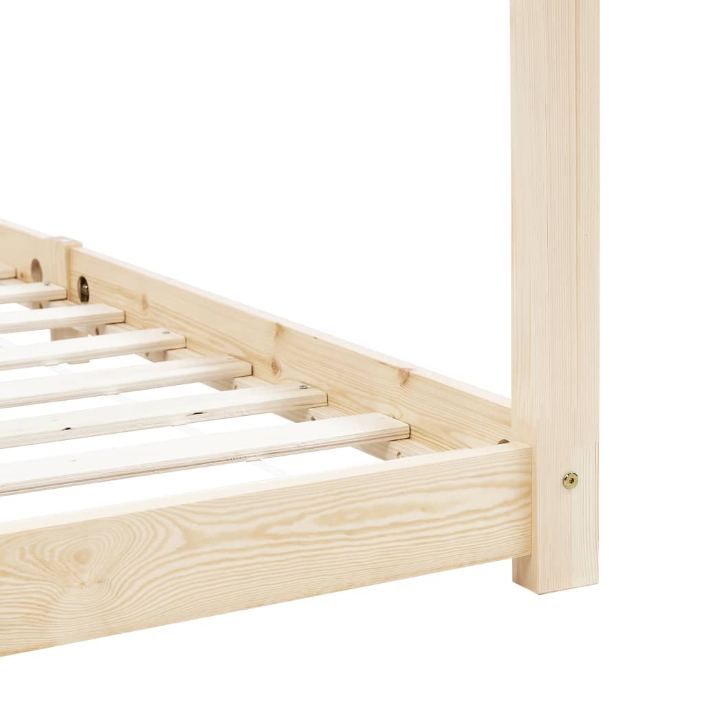 Kinderbedframe massief grenenhout 70x140 cm