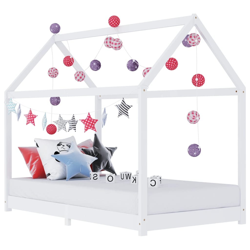 Kinderbedframe massief grenenhout 70x140 cm