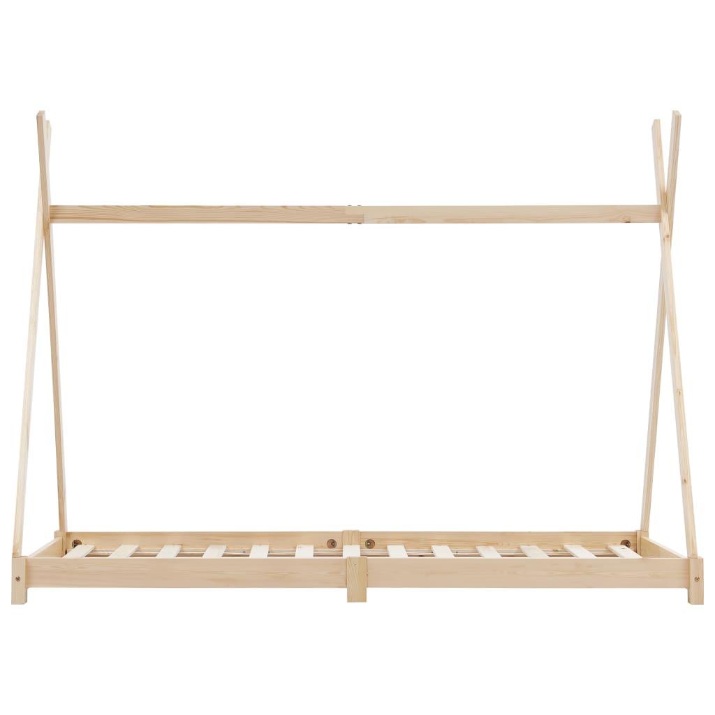 Kinderbedframe massief grenenhout 90x200 cm