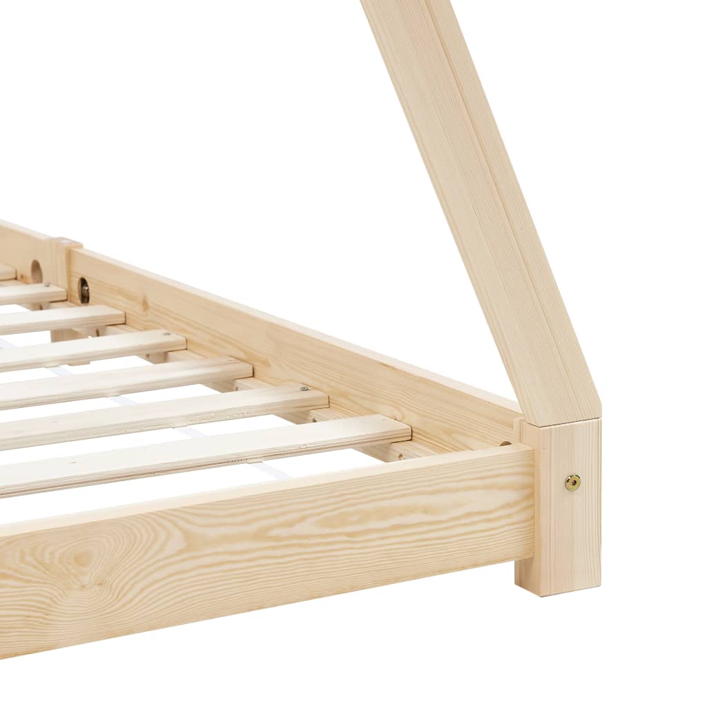 Kinderbedframe massief grenenhout 80x160 cm