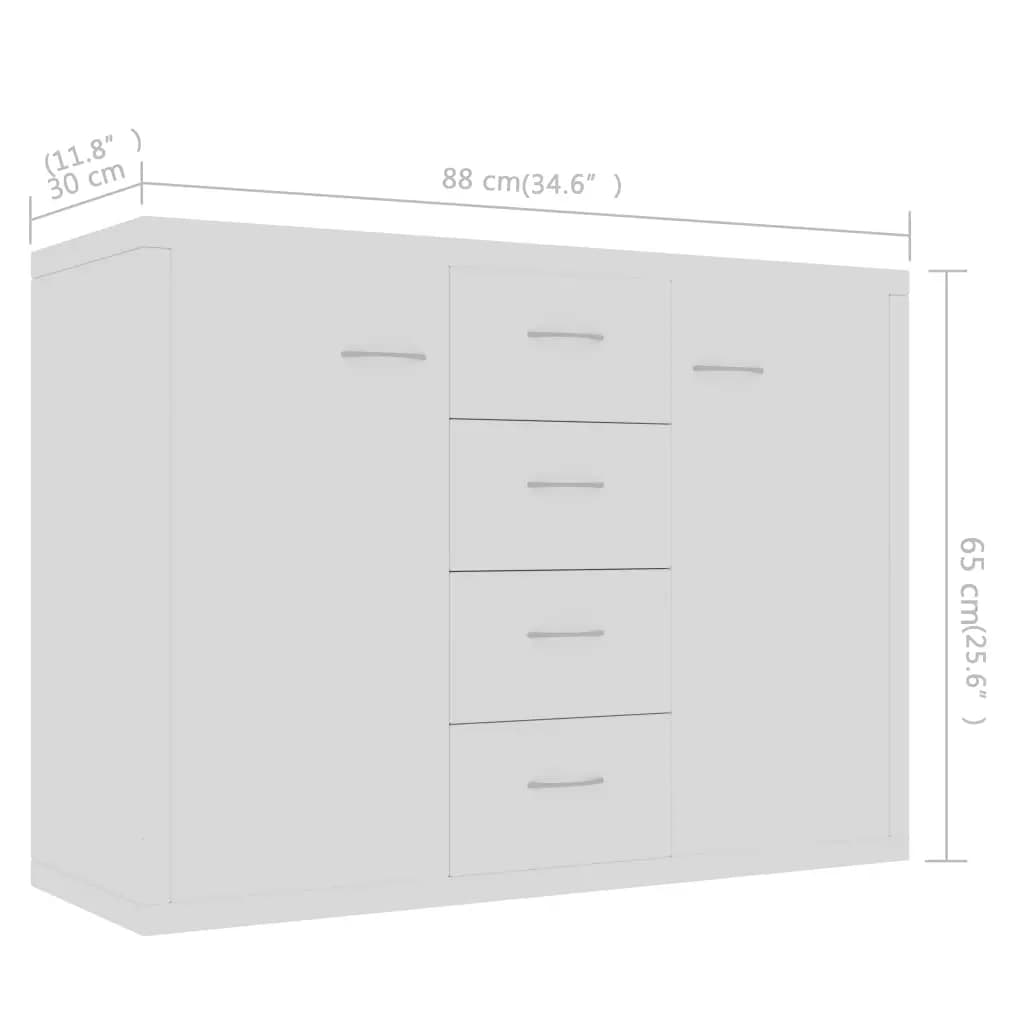 Dressoir 88x30x65 cm bewerkt hout