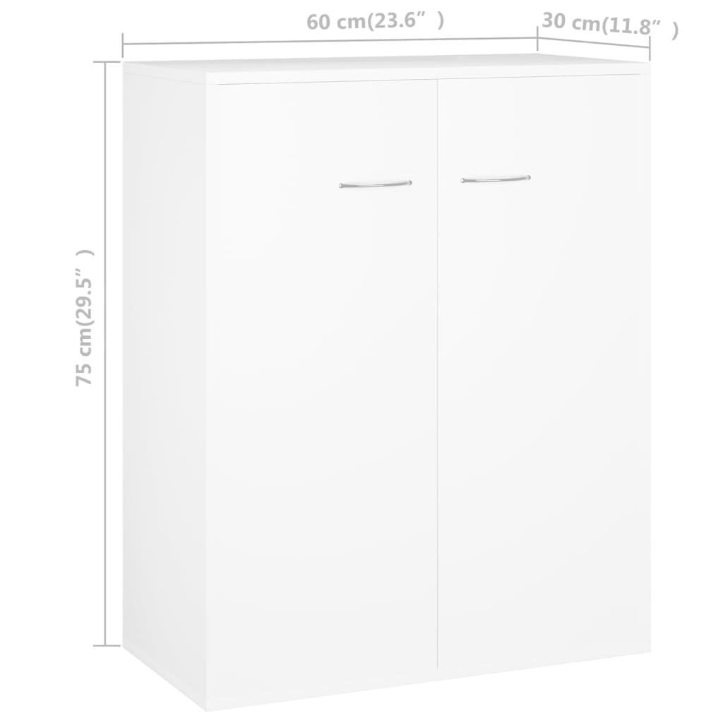 Dressoir 60x30x75 cm bewerkt hout