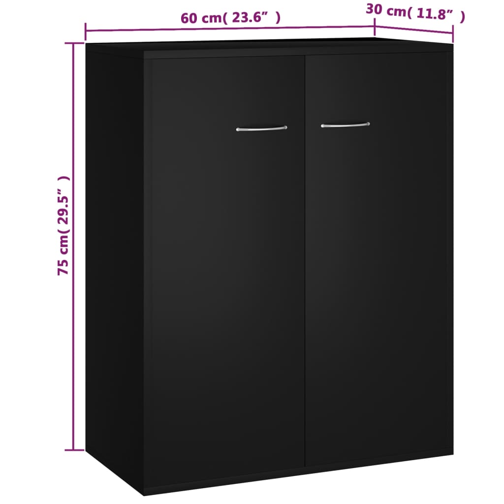 Dressoir 60x30x75 cm bewerkt hout