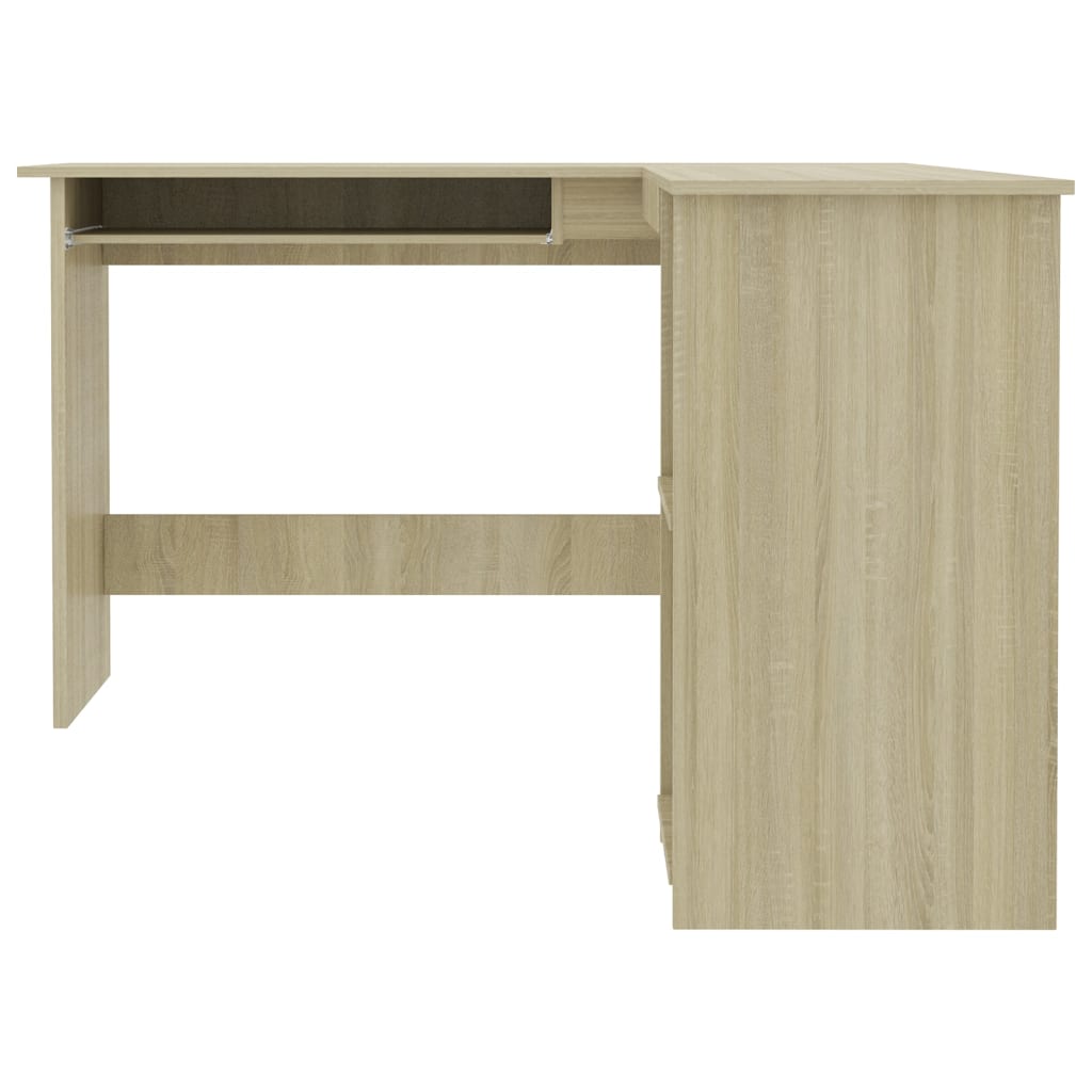 Hoekbureau L-vormig 120x140x75 cm bewerkt hout