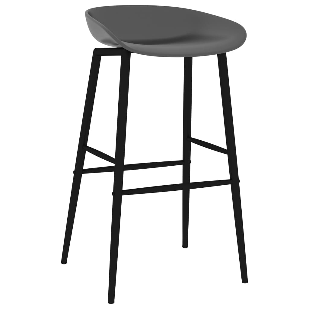 Barstoelen 2 st grijs