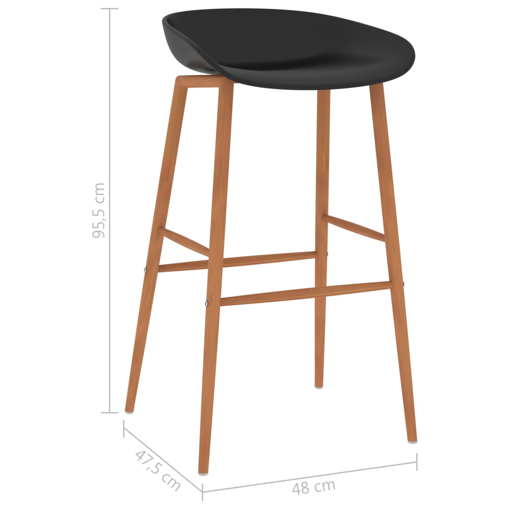 Barstoelen 2 st grijs