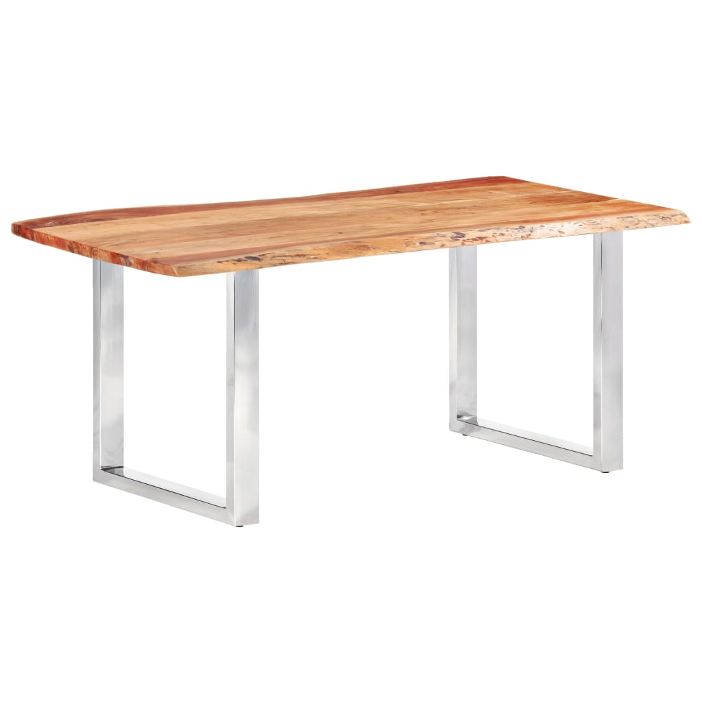 Eetkamertafel met natuurlijke randen 3,8 cm 200 cm acaciahout