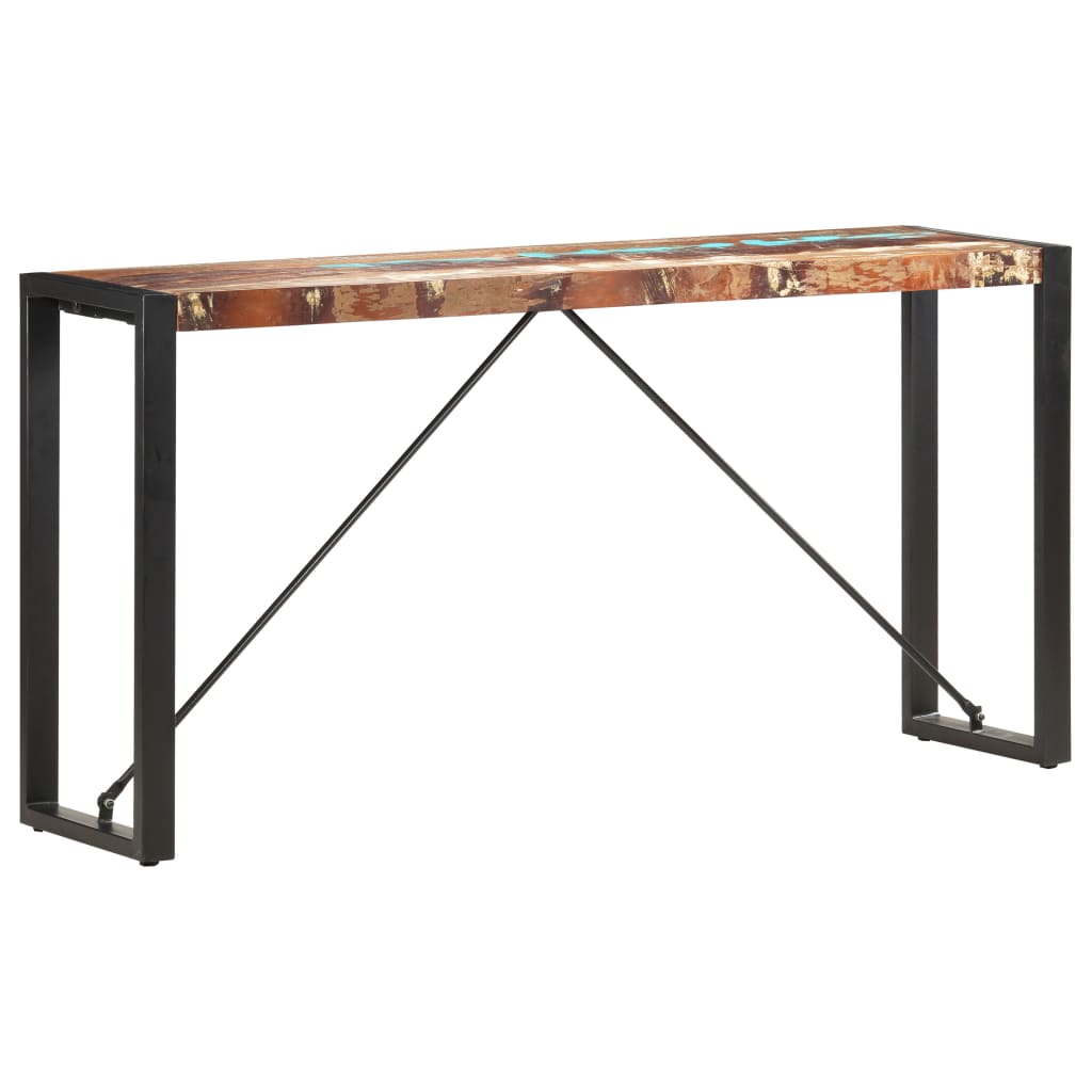 Wandtafel 150x35x76 cm massief gerecycled hout