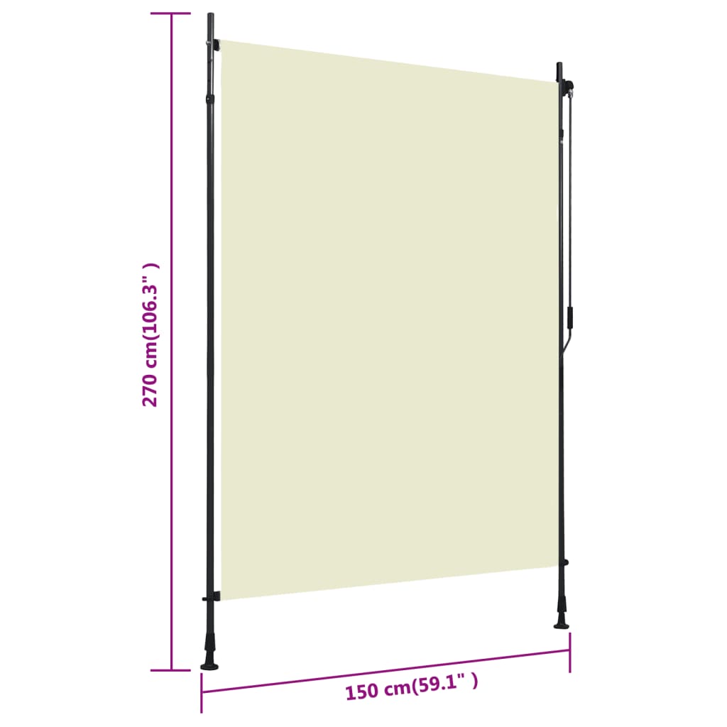 Rolgordijn voor buiten 100x270 cm