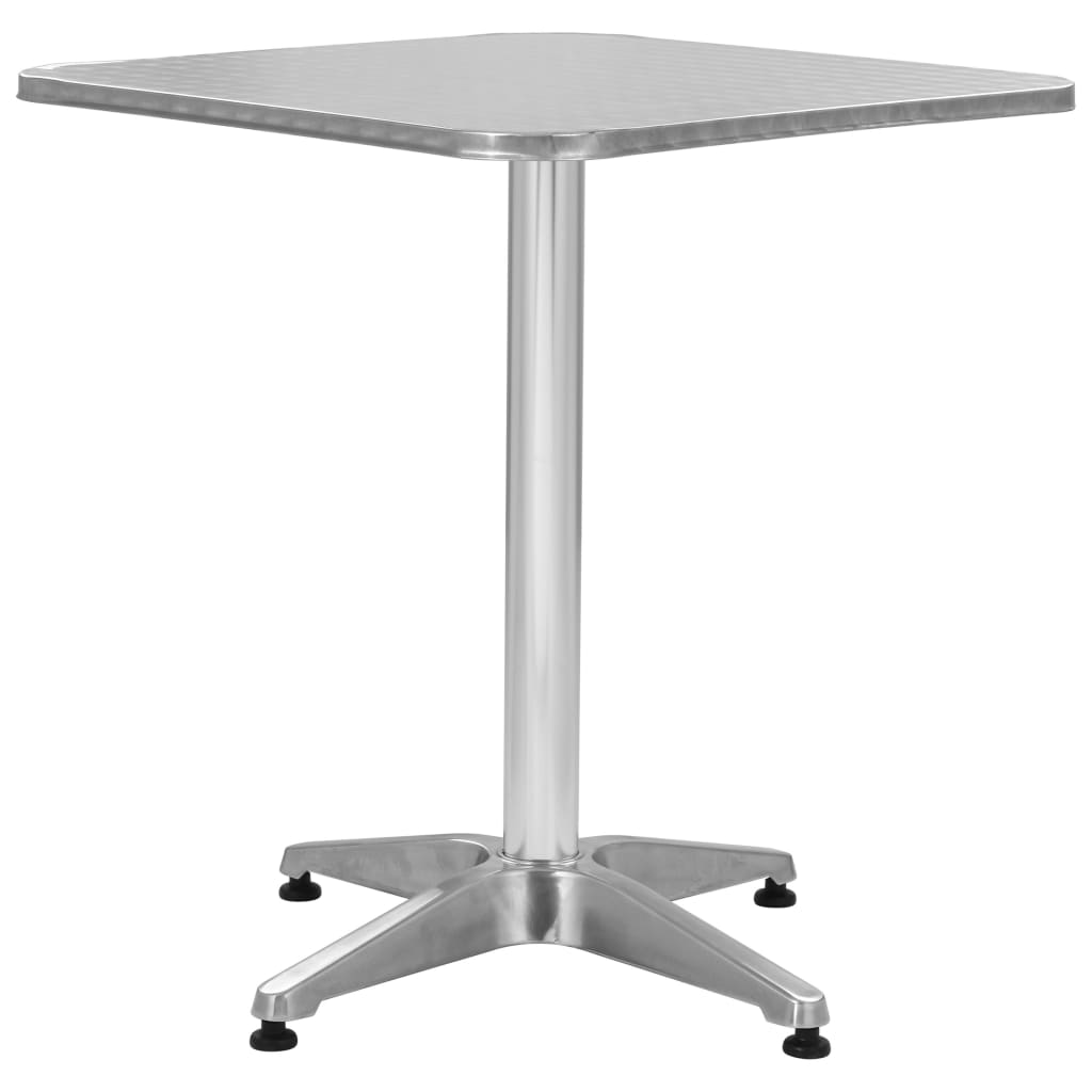 Tuintafel 60x70 cm aluminium zilverkleurig