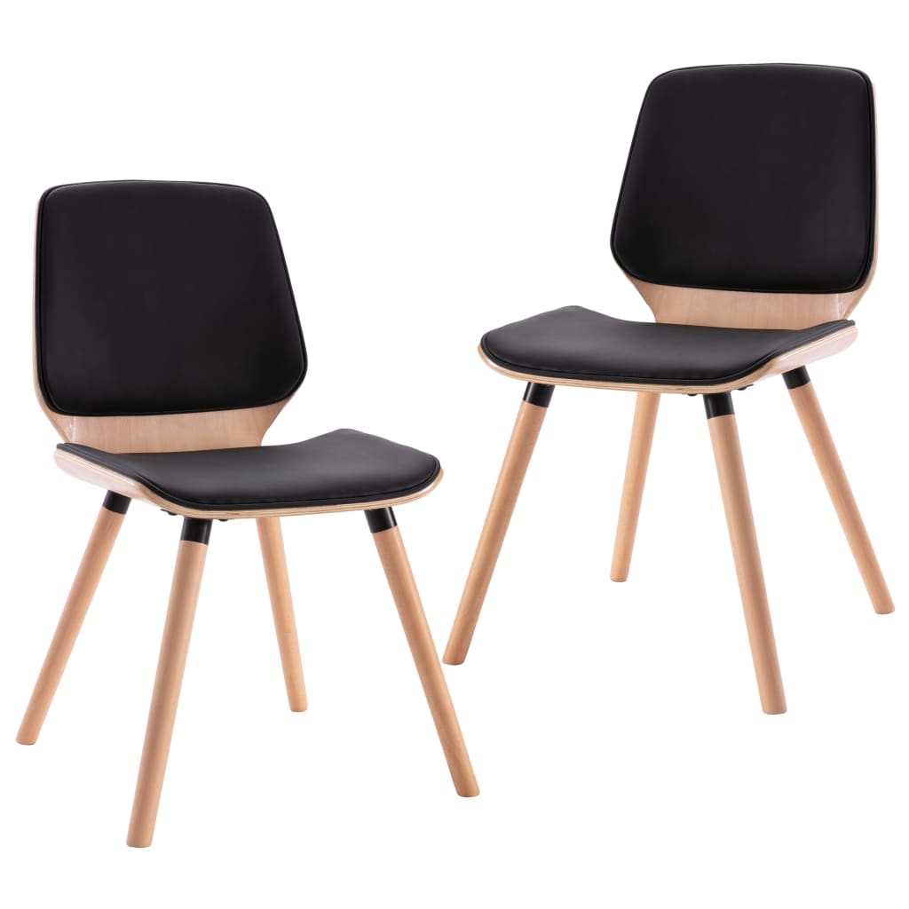 Eetkamerstoelen 2 st kunstleer