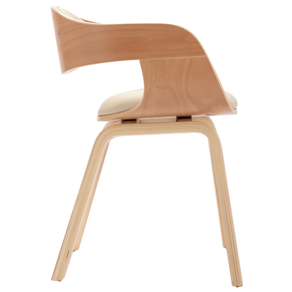 Eetkamerstoelen 6 st gebogen hout stof