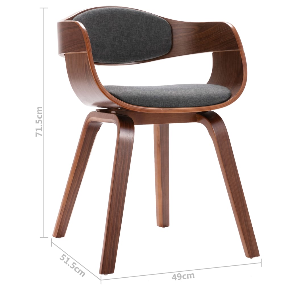 Eetkamerstoelen 2 st gebogen hout kunstleer