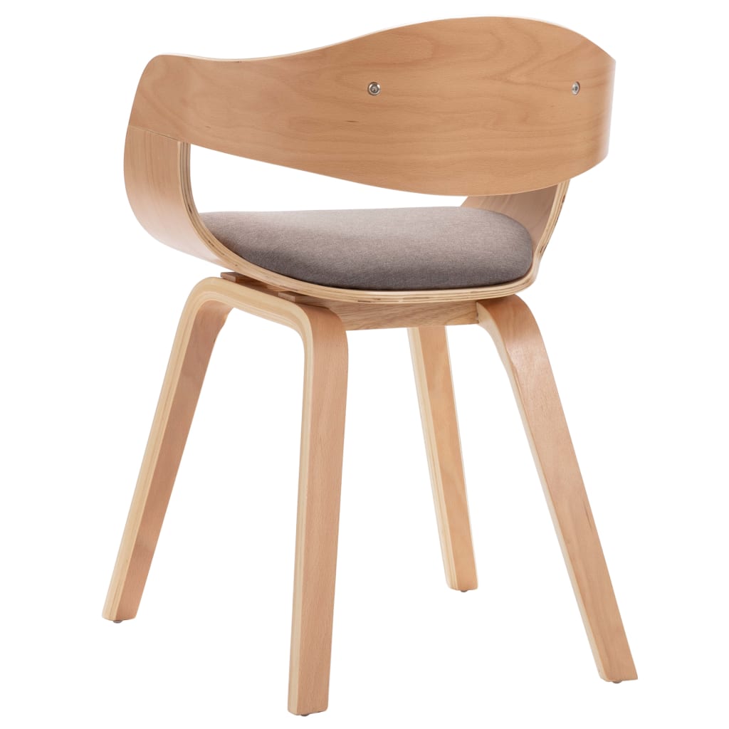 Eetkamerstoelen 6 st gebogen hout stof