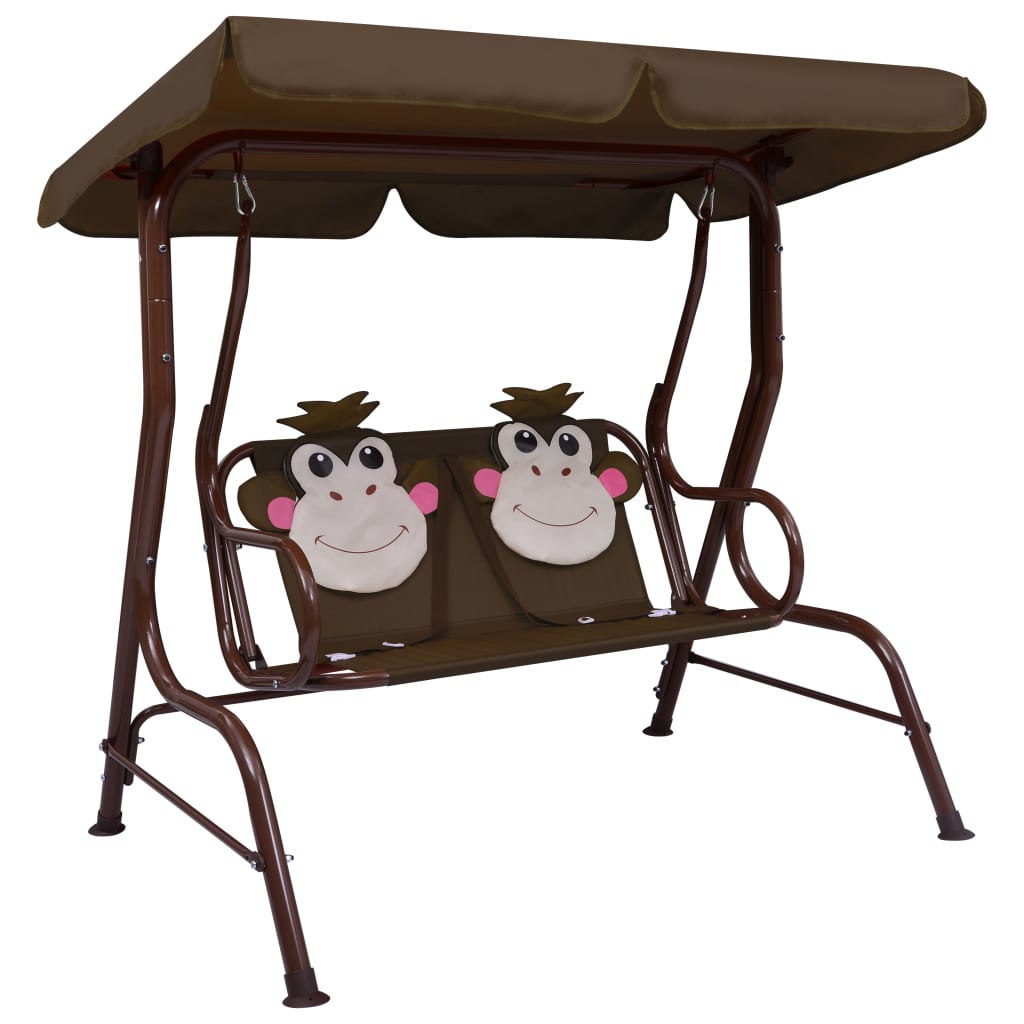 Kinderschommelbank 115x75x110 cm stof