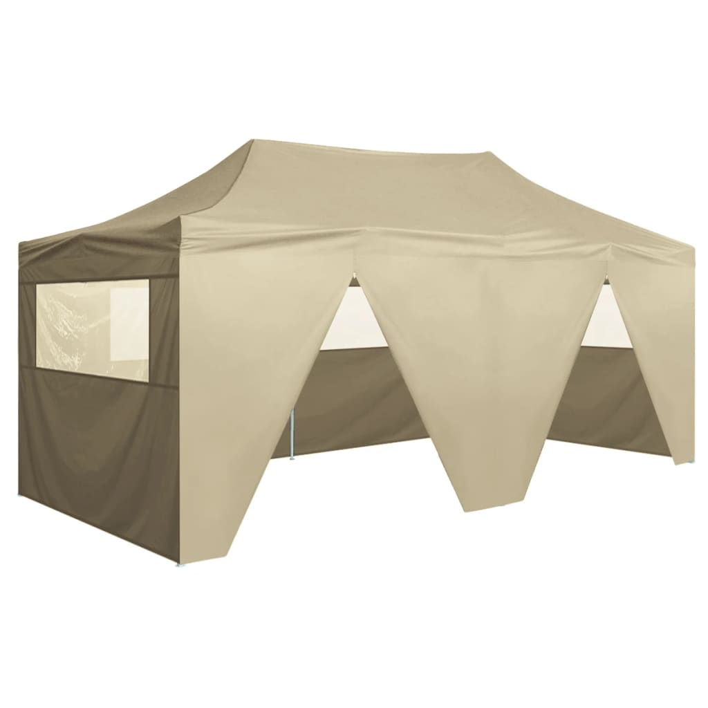 Partytent met 4 zijwanden inklapbaar 3x6 m staal