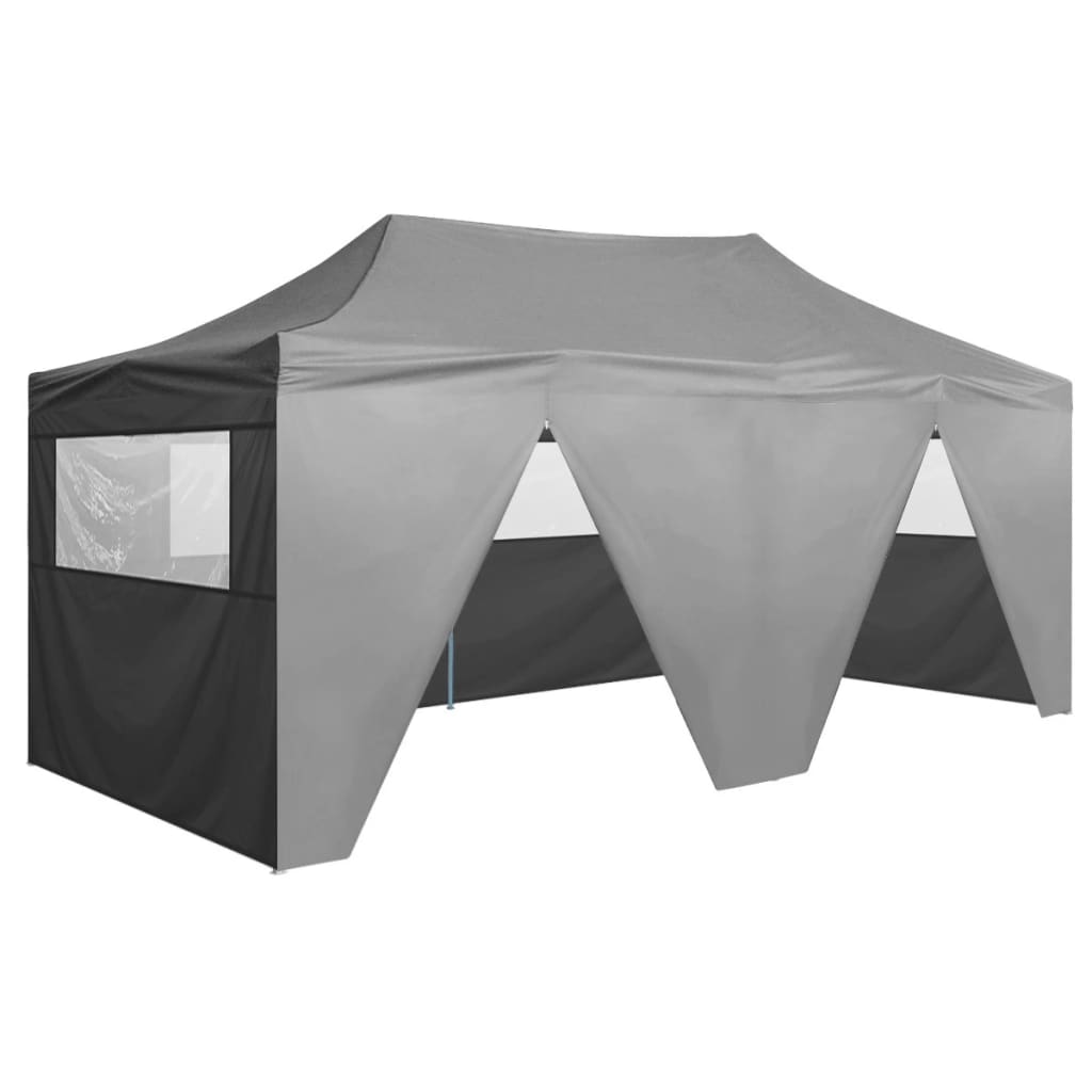 Partytent met 4 zijwanden inklapbaar 3x6 m staal