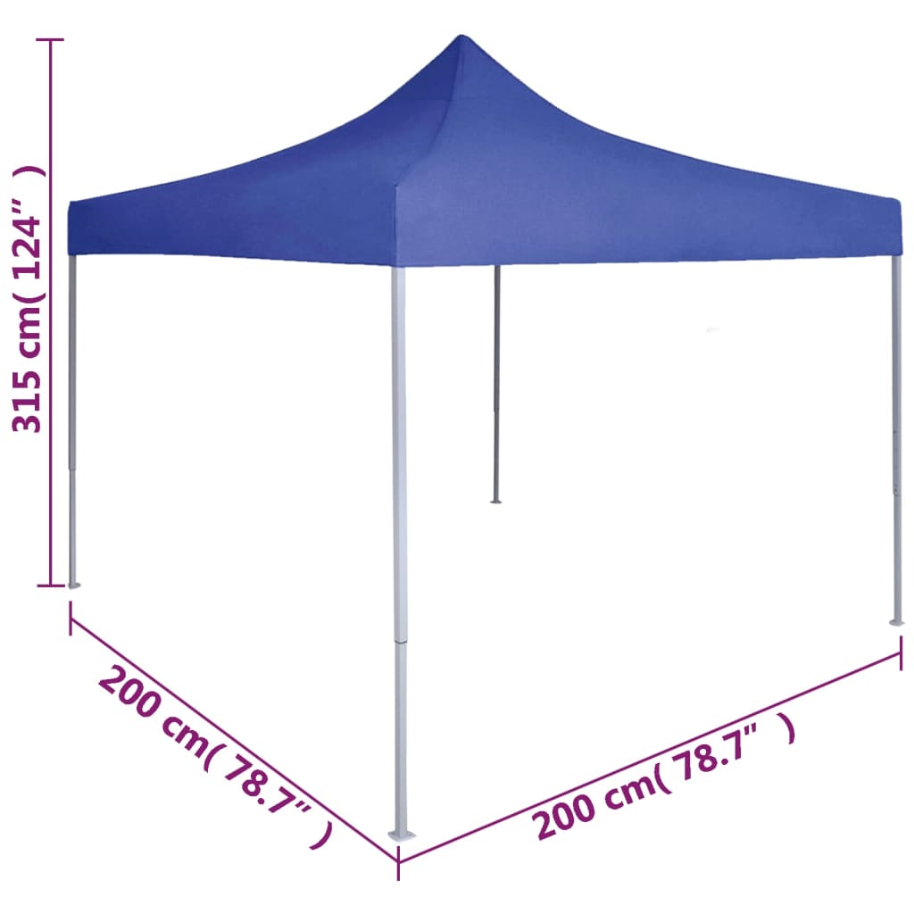 Partytent professioneel inklapbaar 2x2 m staal